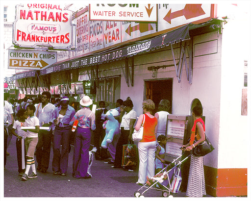 Nathans Hot Dog Stand Coney Island Brooklyn New York- 1970s