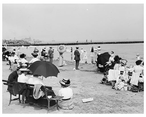 Coney Island Beach, Brooklyn New York - 1910