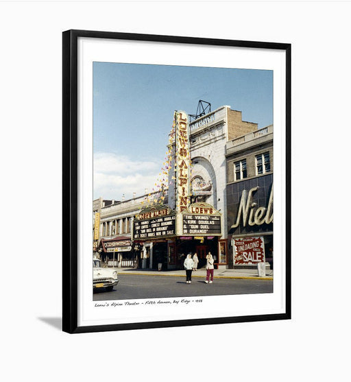 Lowe's Alpine Theater, Fifth Ave, Bayridge Brooklyn Framed Photo 1958 NY