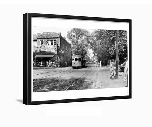 Coney Island Brooklyn New York Trolley 1940s Framed Photo
