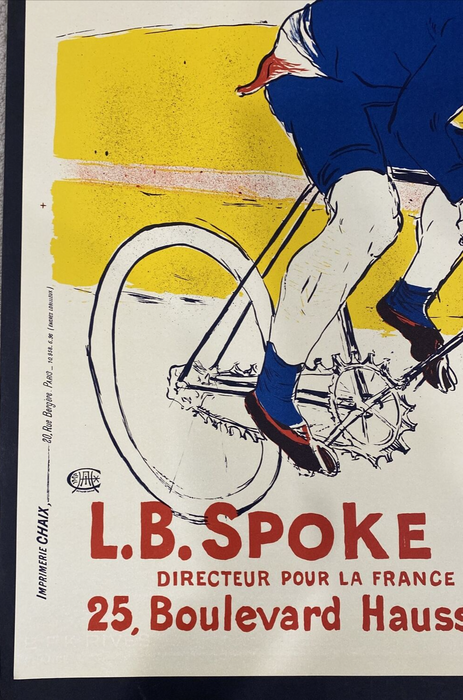 Toulouse Lautrec Original Art Print Lithograph On Rives Paper La Chain Simpson