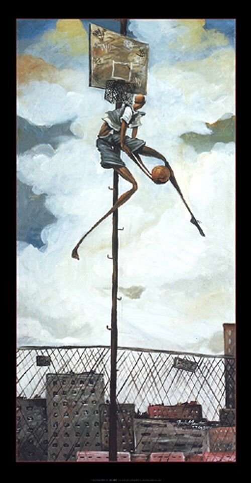 "No Limit" by  Frank Morrison - Fine Art Offset Print - African American Art