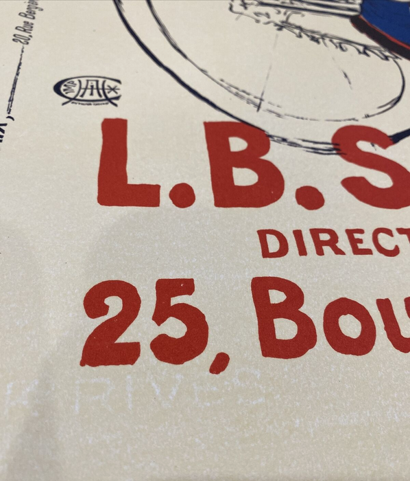 Toulouse Lautrec Original Art Print Lithograph On Rives Paper La Chain Simpson