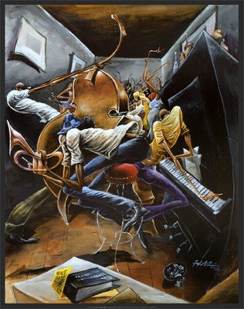 "Rent Party" by  Frank Morrison - Fine Art Offset Print - African American Art