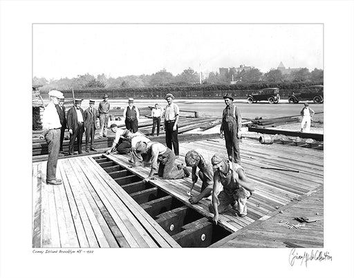 Coney Island Boardwalk Construction 1922