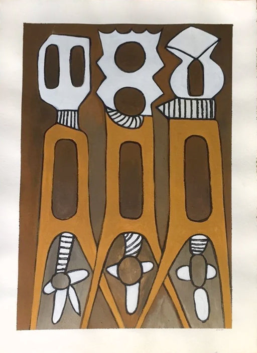 Ephrem Kouakou (African American Artist b. 1962) Untitled IIV Original Painting