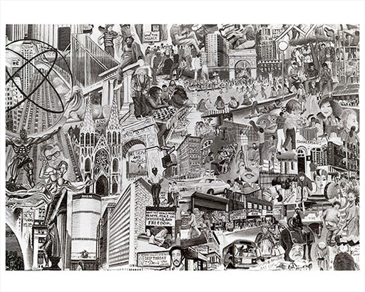 Wall mural 1970s Manhattan NYC