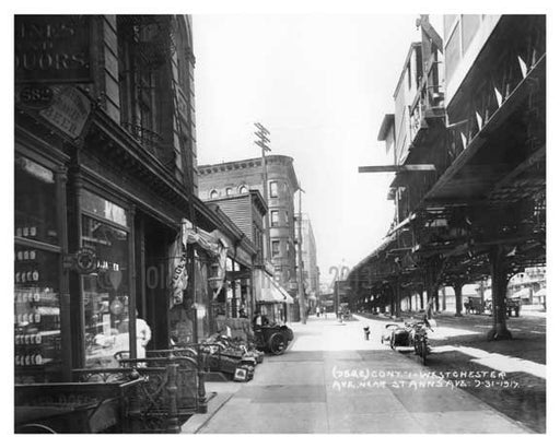 Alternate view of intersection of St. Ann's & Westchester Ave - Bronx, NY  1917 Old Vintage Photos and Images