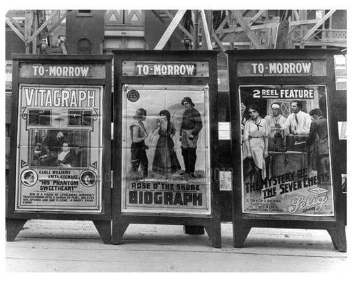 Billboards along 138th Street - South Bronx NYC 1914 Old Vintage Photos and Images