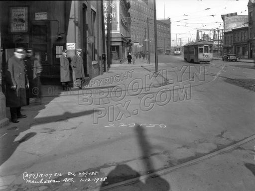 Box Street trolley barn at Manhattan Avenue, 1928 Old Vintage Photos and Images