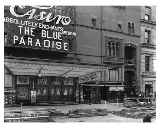 "Casino Theatre" South East corner of  Broadway & 39th Street - Midtown Manhattan - 1915 Old Vintage Photos and Images