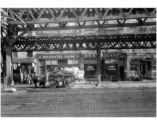 "Decorated China Restaurant" Bowery - east side - between Houston & Stanton Street 1915 Old Vintage Photos and Images