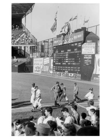 Dodgers leaving the Bull Pen 1956 World Series at Ebbets Field Brooklyn NY