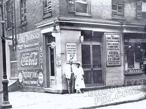 John D. Earle's drug store, southeast corner Hudson Avenue at Bolivar Street Old Vintage Photos and Images