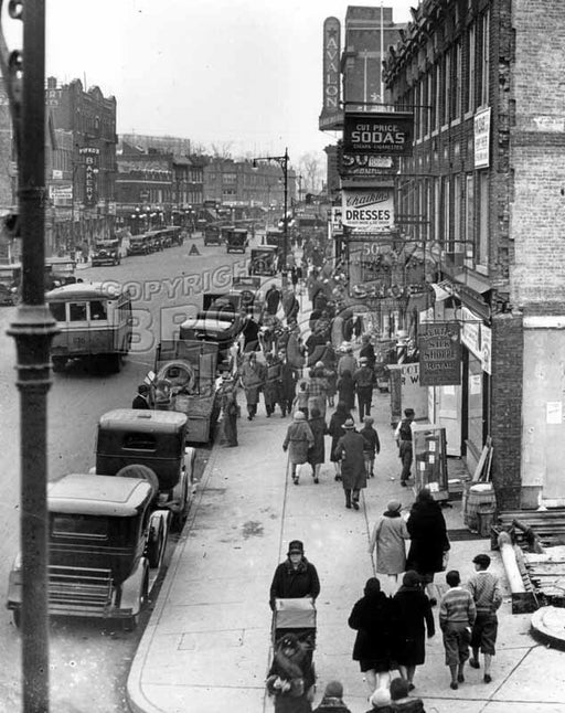 Kings Highway looking east from East 16th Street, 1929 Old Vintage Photos and Images