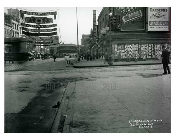 Lexington Avenue & 125th Street 1912 - Harlem Manhattan NYC Old Vintage Photos and Images