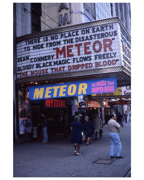 "Meteor" with Sean Connery - Theater District NYC 1970s I Old Vintage Photos and Images