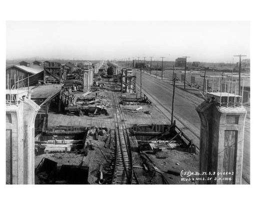 Queens Blvd. & Hill Street 1914 - Sunnyside -  Queens NY Old Vintage Photos and Images