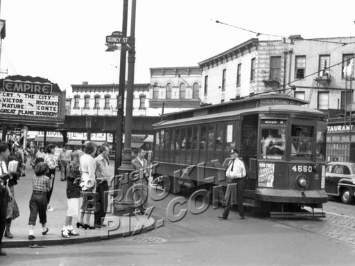 Ralph Avenue looking north at Quincy Street, 1951