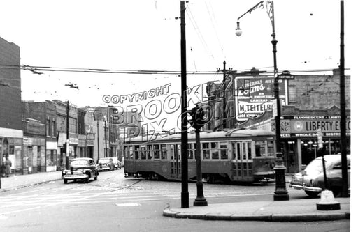 Rockaway Avenue looking south at East New York Avenue, 1951 Old Vintage Photos and Images