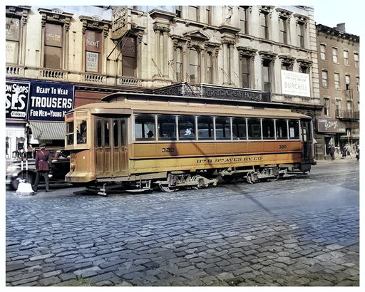 8th & 9th Ave Trolley in Front of Grand Opera House New York City