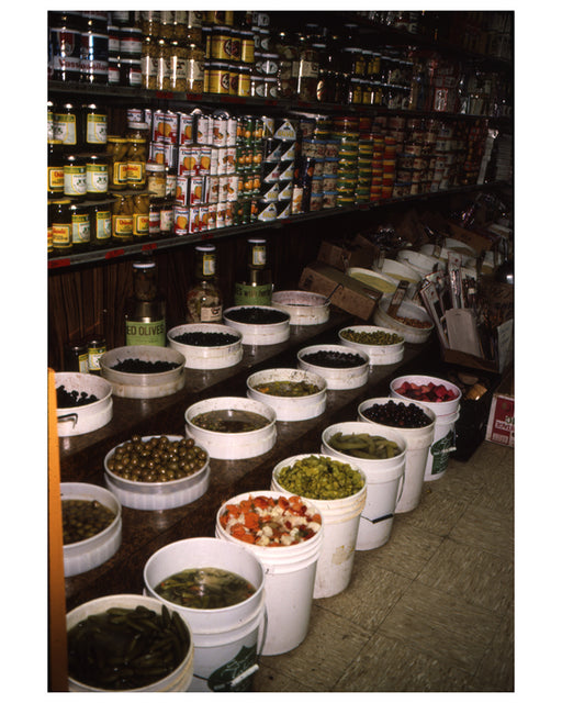 Arabic Grocery Store, Olives & Peperoncini Peppers Atlantic Avenue Brooklyn New York - 1984