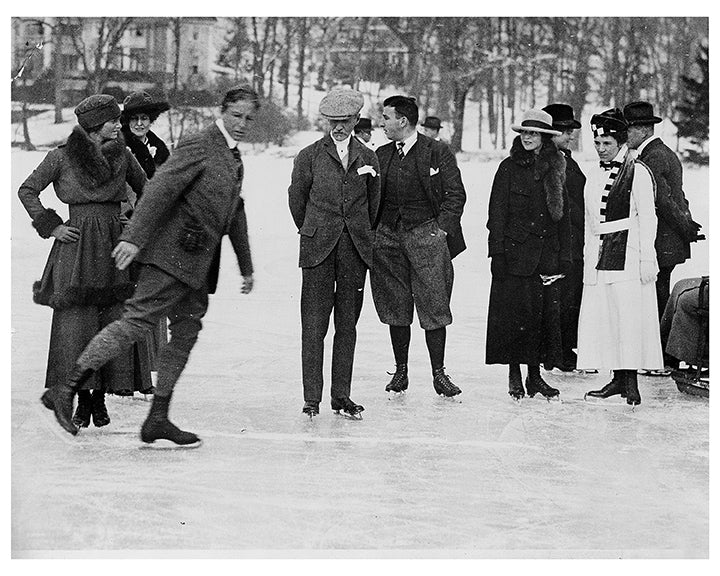 Ice Skating in Tuxedo Park, New York - 1920s