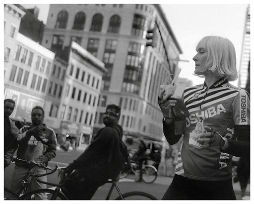 Cyclist Not Sharing Ice Cream, New York - 1990s