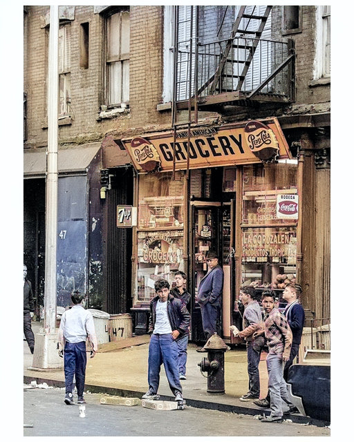 Kids in front of Bodega, New York City - 1960s