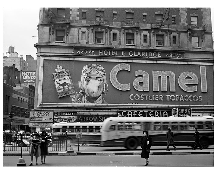 New York City Camel cigarette advertisement at Times Square 1940s