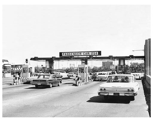 Triborough Bridge Toll Booth Entrance From Manhattan to Queens, New York - 1963