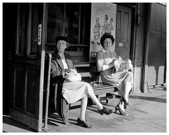 Women at Train Station 67th Street & Third Avenue New York City 1950s