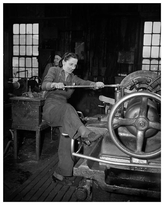 New York Wheel Company, Buffalo NY Female Lathe Operator — Old NYC Photos
