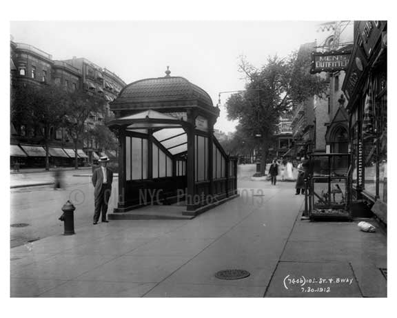 103rd Street & Broadway Train Station  - Upper West Side - New York, NY 1910 Old Vintage Photos and Images
