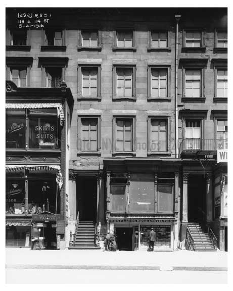 113 E. 14th Street  - Greenwich Village - Manhattan, NY 1916 A Old Vintage Photos and Images
