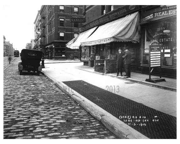 1246 - 1248 Lexington Avenue  & 86th Street - Upper East Side -  Manhattan NYC 1915 Old Vintage Photos and Images