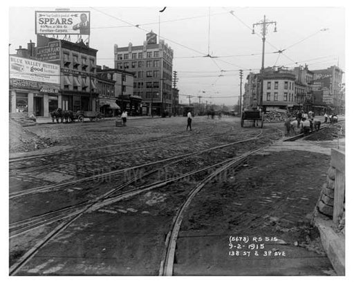 138th Street & 3rd Ave - Harlem -  Manhattan NYC 1914 A Old Vintage Photos and Images