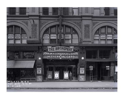 1437 Broadway to 41st Street - Broadway Theater - Times Square - New  York, NY 1915 Old Vintage Photos and Images