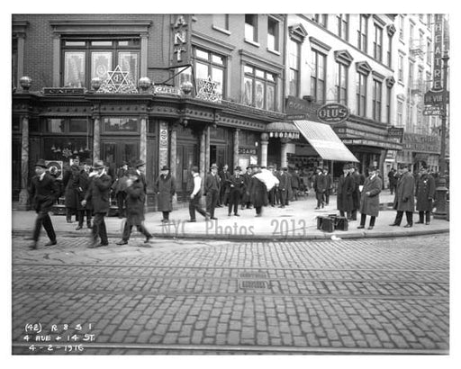 14th Street & 4th Avenue - Greenwich Village - Manhattan, NY 1916 D Old Vintage Photos and Images