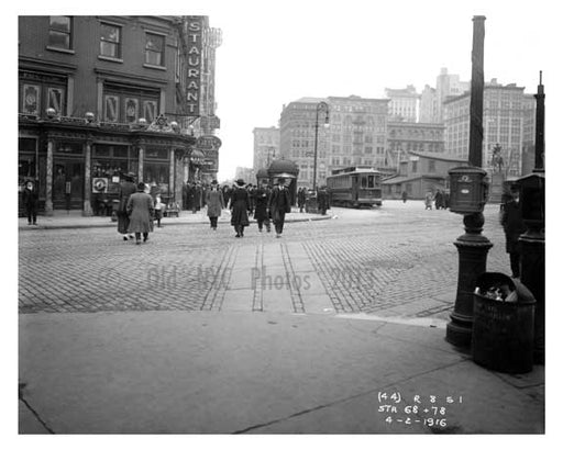 14th Street & 4th Avenue - Greenwich Village - Manhattan, NY 1916 G Old Vintage Photos and Images