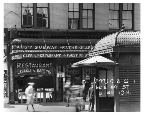 14th Street & 4th Avenue - Greenwich Village - Manhattan, NY 1916 E Old Vintage Photos and Images