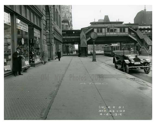 14th Street & 6th Ave - Train Station - Greenwich Village - Manhattan, NY 1916 B Old Vintage Photos and Images