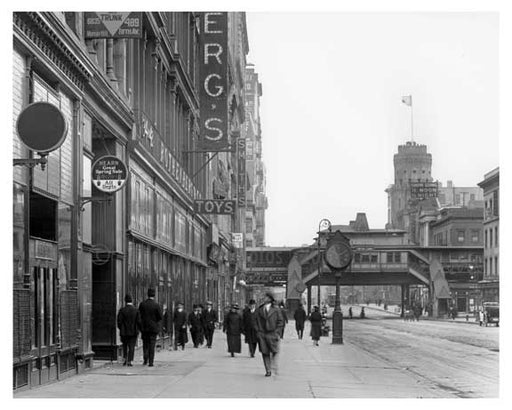 14th Street & 6th Ave - Train Station - Greenwich Village - Manhattan, NY 1916 D Old Vintage Photos and Images