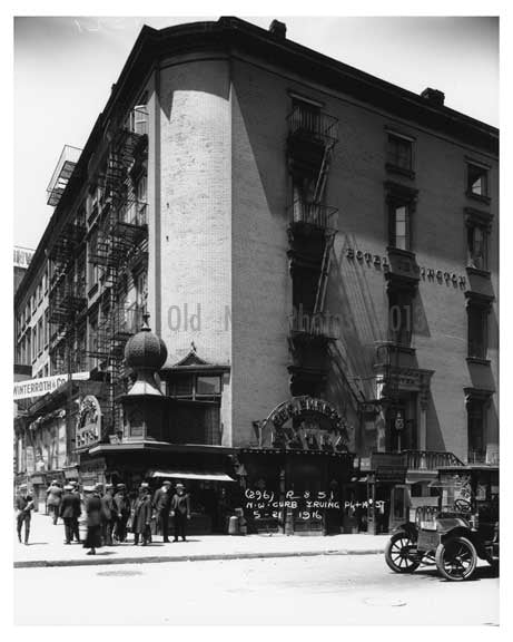 14th Street & Irving Place  - Greenwich Village - Manhattan, NY 1916 Old Vintage Photos and Images