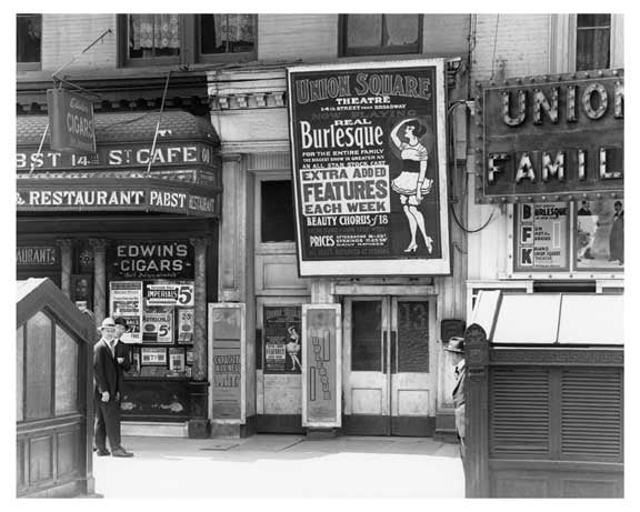 14th Street - Union Square Family Burlesque - Greenwich Village - Manhattan, NY 1916 B Old Vintage Photos and Images