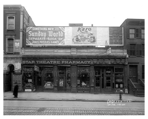 1718 & 1720 Lexington Avenue & 108th Street 1911 - Upper East Side, Manhattan - NYC Old Vintage Photos and Images