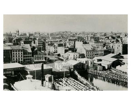 1874 Rooftop view from DUMBO - Brooklyn NYC Old Vintage Photos and Images