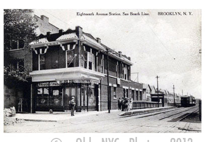 18th Ave Station, Sea Beach Line Old Vintage Photos and Images