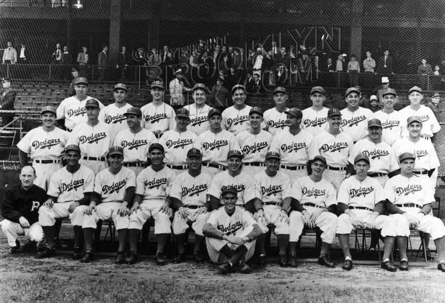 Welcome Brooklyn Dodgers Ebbets Field 1955 National League Champs Prin –  Fridgedoor