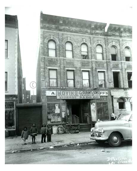 1960 Kids on the sidewalk in front of 280 Stone Ave - Brownsville Brooklyn NY Old Vintage Photos and Images